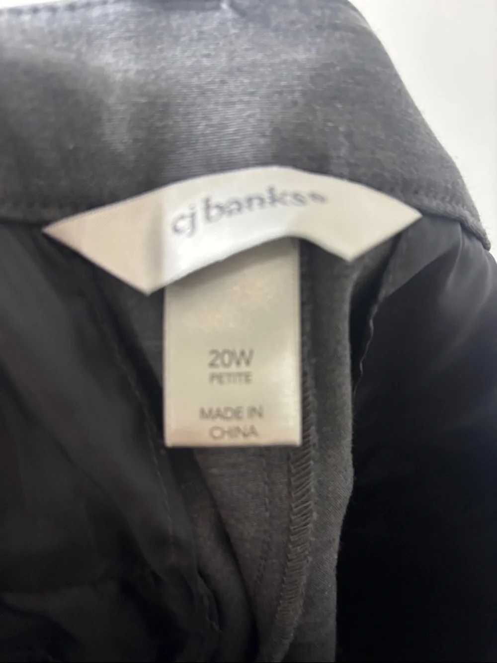 NWT CJ Banks Grey Relaxed Fit High Rise Trouser Pants Straight Leg Size 20WP - Picture 5 of 6